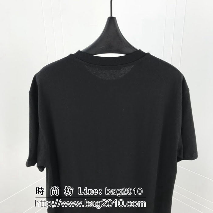 BURBERRY巴寶莉 19ss 限時24小時 BBR x Riccardo Tisci 限量專屬標識 黑色短袖T恤 男女同款 ydi1794